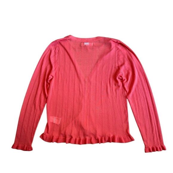 NWOT Daniel Cassin Women's Peach Cardigan w/ Gold Clasp Closure Sweater Size XL - Picture 6 of 11